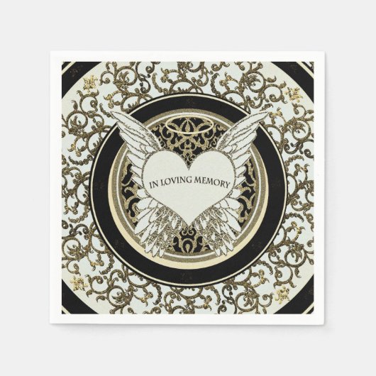 愛情に満ちた思い出で スタンダードカクテルナプキン (正面)