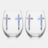 愛情に満ちた思い出で ステムなしワイングラス (左)
