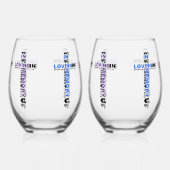 愛情に満ちた思い出で ステムなしワイングラス (右)