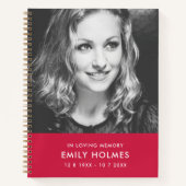 愛情に満ちた思い出で |ピンクフェミニンの記念写真 ノートブック (正面)