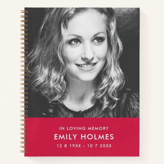 愛情に満ちた思い出で |ピンクフェミニンの記念写真 ノートブック (正面)