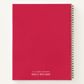 愛情に満ちた思い出で |ピンクフェミニンの記念写真 ノートブック (裏面)