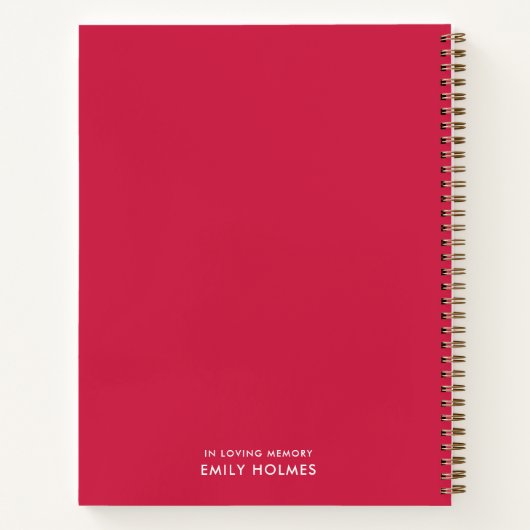 愛情に満ちた思い出で |ピンクフェミニンの記念写真 ノートブック (裏面)