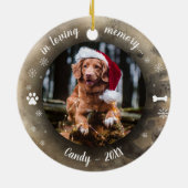 愛情に満ちた思い出で | フォトドッグペット記念《写真》ぼけ味 セラミックオーナメント (裏面)