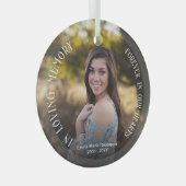 愛情に満ちた思い出で |フォトメモリアルガラスオーナメント ガラスオーナメント (正面右)