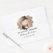 愛情に満ちた思い出で |フォトメモリアルスクエアステッカー スクエアシール (封筒)