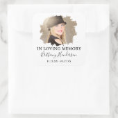 愛情に満ちた思い出で |フォトメモリアルスクエアステッカー スクエアシール (バッグ)