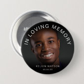 愛情に満ちた思い出で |フォトメモリアル葬儀ボタン 缶バッジ (正面&裏面)