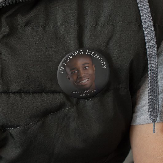 愛情に満ちた思い出で |フォトメモリアル葬儀ボタン 缶バッジ