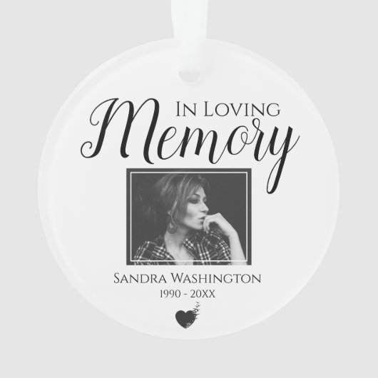 愛情に満ちた思い出で |フォトメモリアル オーナメント (裏面)