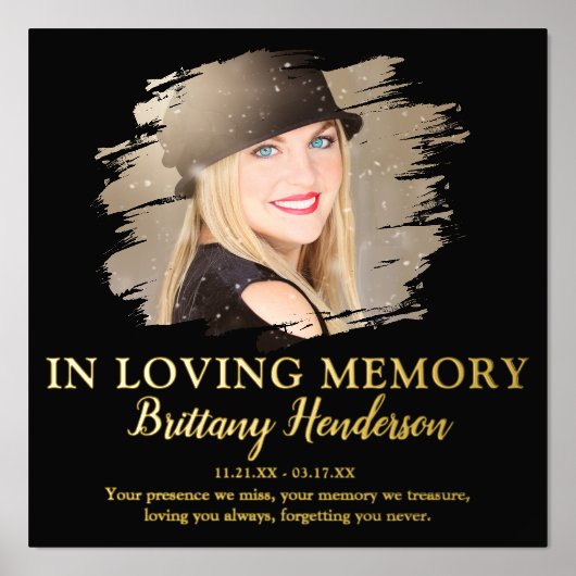 愛情に満ちた思い出で |フォトメモリアル 箔ポスター (正面)