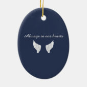 愛情に満ちた思い出で |フォト引用文Keepsake セラミックオーナメント (裏面)