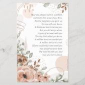 愛情に満ちた思い出で | フォト葬儀祈りの言葉 チラシ (裏面)