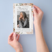 愛情に満ちた思い出で | フォト葬儀祈りの言葉 チラシ (ハンドル)