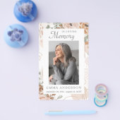 愛情に満ちた思い出で | フォト葬儀祈りの言葉 チラシ (シングル)