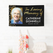 愛情に満ちた思い出で |ブラック金ゴールド記念写真 横断幕 (インサイチュ)