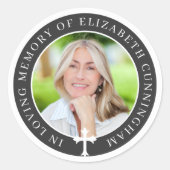 愛情に満ちた思い出で |写真カスタムとクロス ラウンドシール (正面)