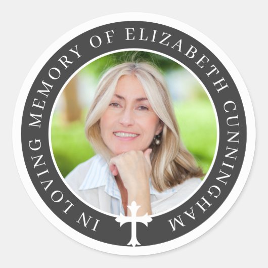 愛情に満ちた思い出で |写真カスタムとクロス ラウンドシール (正面)