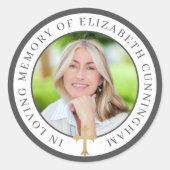 愛情に満ちた思い出で |写真カスタムとゴールデンクロス ラウンドシール (正面)