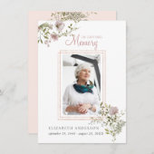 愛情に満ちた思い出で |写真葬式祈りの言葉カード (正面/裏面)