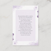 愛情に満ちた思い出で |写真葬式祈りの言葉カード 名刺 (裏面)