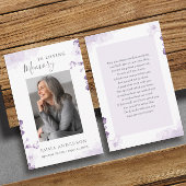 愛情に満ちた思い出で |写真葬式祈りの言葉カード 名刺