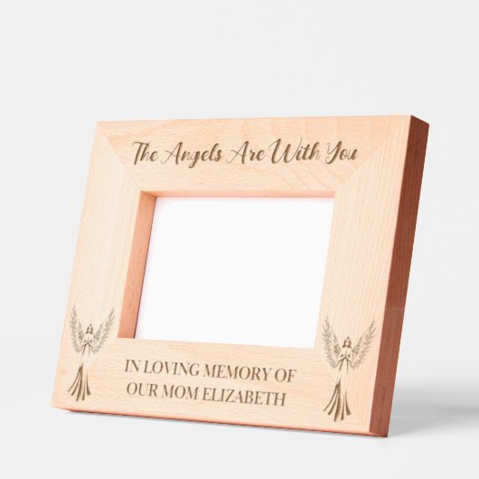 愛情に満ちた思い出で | 天使は6x4と一緒にいる レーザー彫刻フレーム (左)