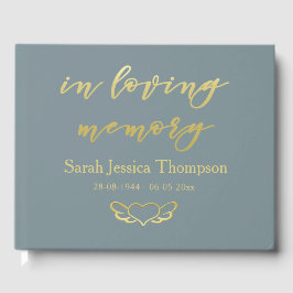 愛情に満ちた思い出で | 弔意の金ゴールド・ブルーの本 ゲストブック