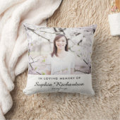 愛情に満ちた思い出で |悔やみや弔慰記念写真 クッション (ブランケット)