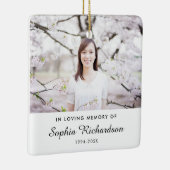 愛情に満ちた思い出で |悔やみや弔慰記念写真 セラミックオーナメント (右)