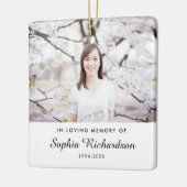愛情に満ちた思い出で |悔やみや弔慰記念写真 セラミックオーナメント (左)