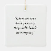 愛情に満ちた思い出で |悔やみや弔慰記念写真 セラミックオーナメント (裏面)