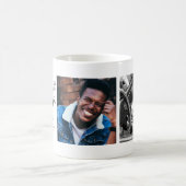 愛情に満ちた思い出で |手書き入力2枚の写真コラージュ コーヒーマグカップ (中央)