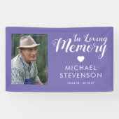 愛情に満ちた思い出で |紫色の記念写真 横断幕 (横)