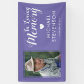 愛情に満ちた思い出で |紫色の記念写真 横断幕 (縦)