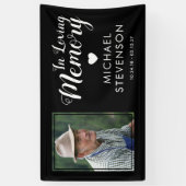 愛情に満ちた思い出で |葬儀記念写真 横断幕 (縦)