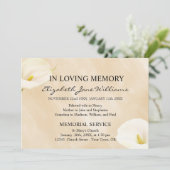愛情に満ちた思い出で |葬儀 |水彩リリー 招待状 (スタンド正面)