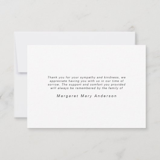 愛情に満ちた思い出で | 3枚の写真葬式悔やみや弔慰 サンキューカード (裏面)