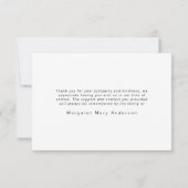 愛情に満ちた思い出で | 3枚の写真葬式悔やみや弔慰 サンキューカード (裏面)