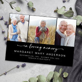 愛情に満ちた思い出で | 4枚の写真の葬儀悔やみや弔慰 サンキューカード