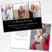 愛情に満ちた思い出で | 4枚の写真の葬儀悔やみや弔慰 サンキューカード