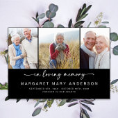 愛情に満ちた思い出で | 4枚の写真の葬儀悔やみや弔慰 サンキューカード