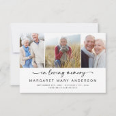 愛情に満ちた思い出で | 4枚の写真の葬儀悔やみや弔慰 サンキューカード (正面)