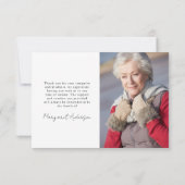 愛情に満ちた思い出で | 4枚の写真の葬儀悔やみや弔慰 サンキューカード (裏面)