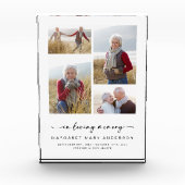 愛情に満ちた思い出で | 4枚の写真の葬儀悔やみや弔慰 フォトブロック (正面)