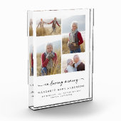 愛情に満ちた思い出で | 4枚の写真の葬儀悔やみや弔慰 フォトブロック (左)