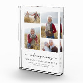 愛情に満ちた思い出で | 4枚の写真の葬儀悔やみや弔慰 フォトブロック (右)