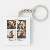 愛情に満ちた思い出で | 5フォトコラージュ |メモリアル キーホルダー (裏面)