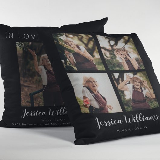 愛情に満ちた思い出で | 5フォトコラージュ |メモリアル クッション