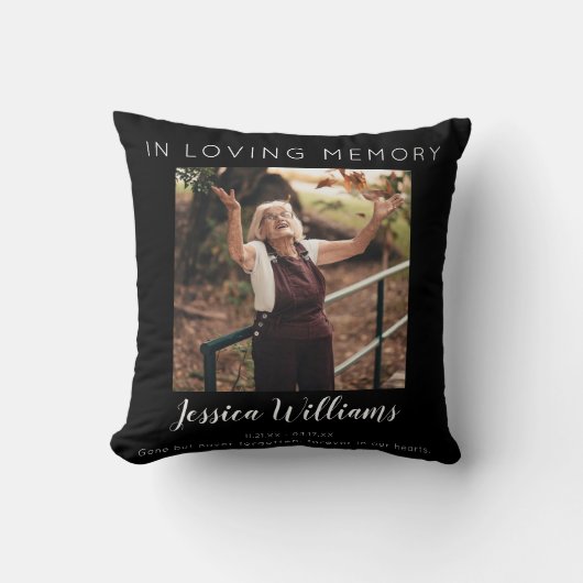 愛情に満ちた思い出で | 5フォトコラージュ |メモリアル クッション (正面)